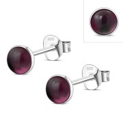 Turquoise Round Sterling Silver Stud Earrings, e440st